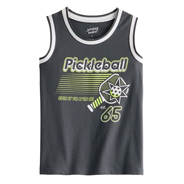 Boys 4-12 Jumping Beans® Varsity Tank Top - Grey Pickleball (4)