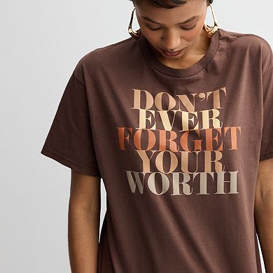 Adult Jerry Leigh Your Worth Short Sleeve Tee