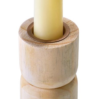 American Art Décor Midnight Fire 4-pc. Wood Candle Holder Set