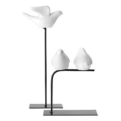 American Art Décor Ceramic Companions 2-pc. Ceramic & Metal Table Decor Set