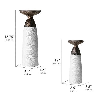 American Art Décor Twin Crucibles 2-pc. Candle Holder Table Decor Set