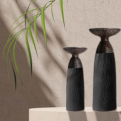 American Art Décor Twin Crucibles 2-pc. Candle Holder Table Decor Set