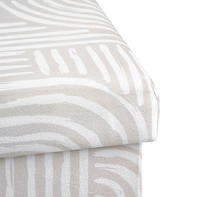 American Art Décor Linework Print Foldable Padded Storage Stool