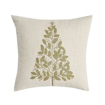 Madeleine Home Decorative Green Tree Holiday Throw Pillow