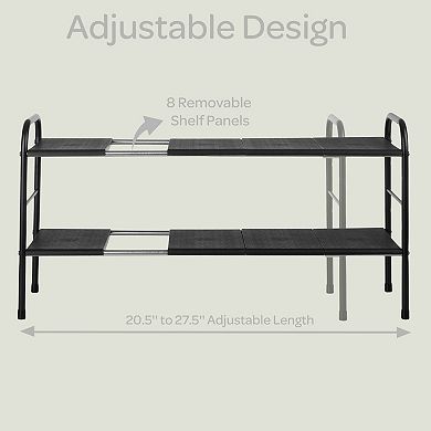 Home Complete 2-Tier Adjustable Shelf Under Sink Organizer