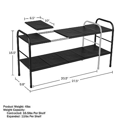 Home Complete 2-Tier Adjustable Shelf Under Sink Organizer