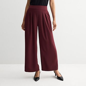 Petite Nine West Soft Pull-On Wide Leg Pants