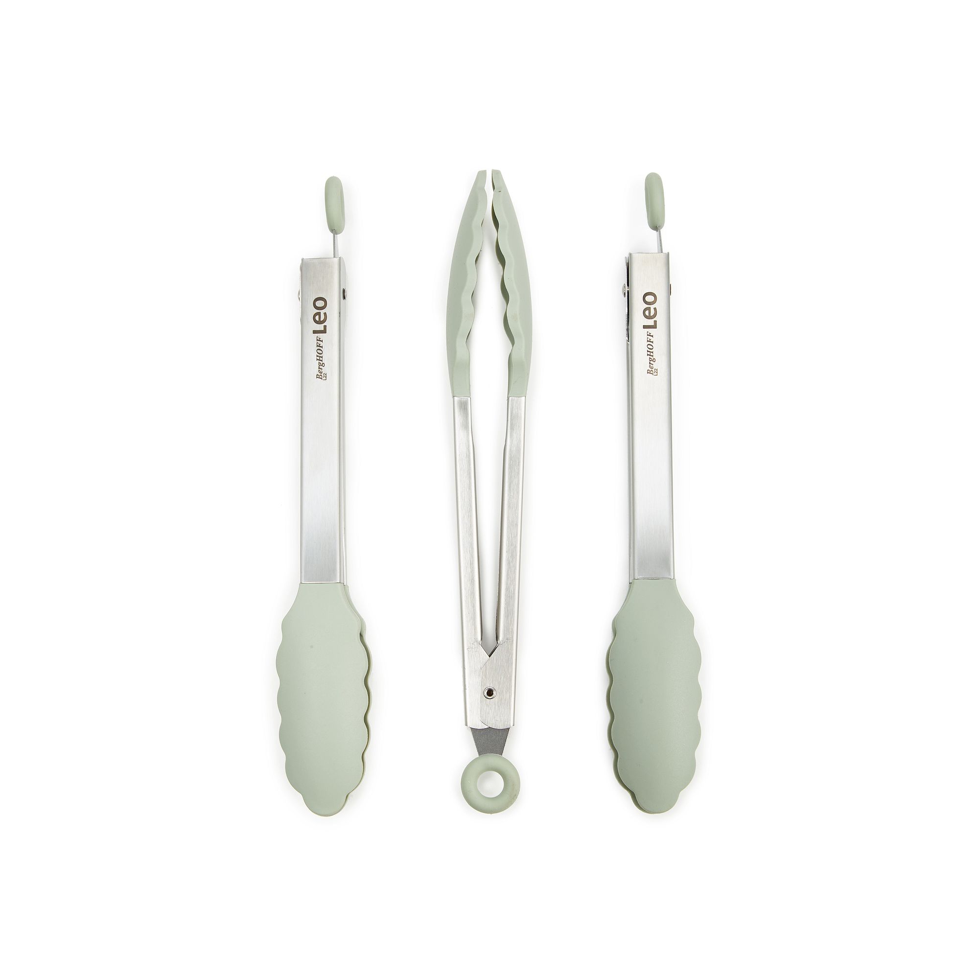 BergHOFF Leo Balance 3-Piece Serving Tongs Set, Green