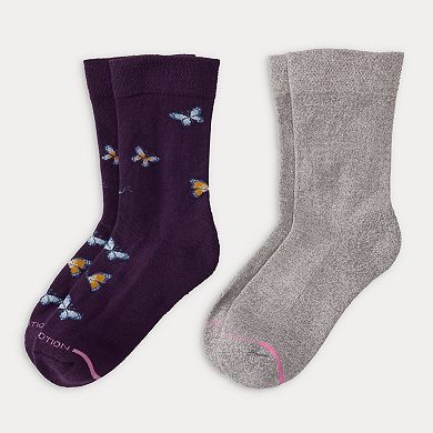 Women's Dr. Motion 2-Pack Print Diabetic Socks