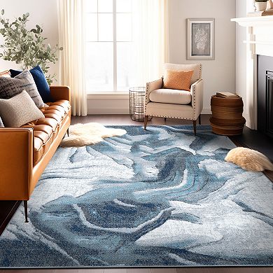 World Rug Gallery Sky Abstract Wave Area Rug