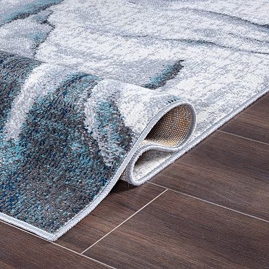 World Rug Gallery Sky Abstract Wave Area Rug