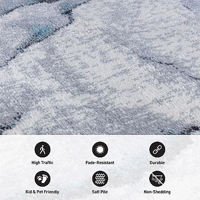 World Rug Gallery Sky Abstract Wave Area Rug