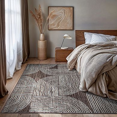 World Rug Gallery Milan Geometric Arch Area Rug