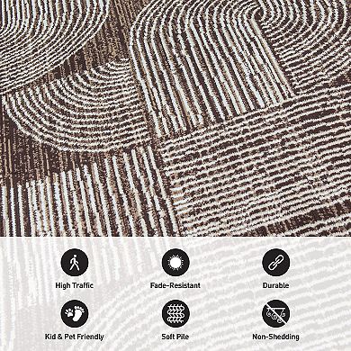 World Rug Gallery Milan Geometric Arch Area Rug