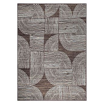 World Rug Gallery Milan Geometric Arch Area Rug
