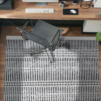 World Rug Gallery Contemporary Minimalistic Stripe Lines Area Rug