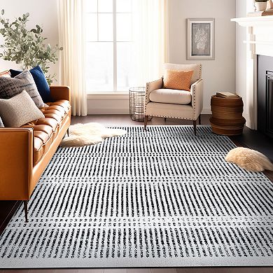 World Rug Gallery Contemporary Minimalistic Stripe Lines Area Rug