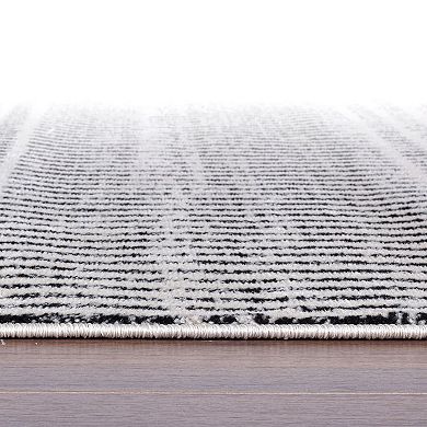 World Rug Gallery Contemporary Minimalistic Stripe Lines Area Rug