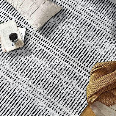 World Rug Gallery Contemporary Minimalistic Stripe Lines Area Rug