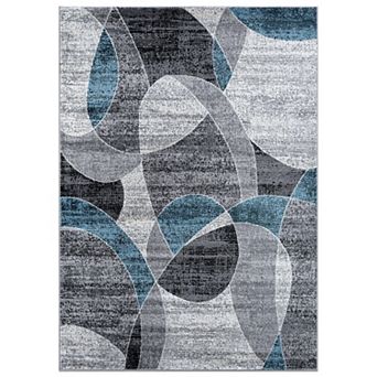 World Rug Gallery Contemporary Distressed Circle Area Rug