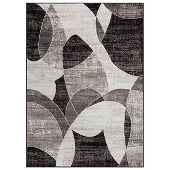 World Rug Gallery Contemporary Distressed Circle Area Rug