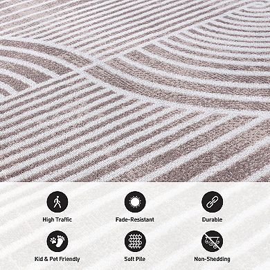 World Rug Gallery Contemporary Arch Knot Design Area Rug