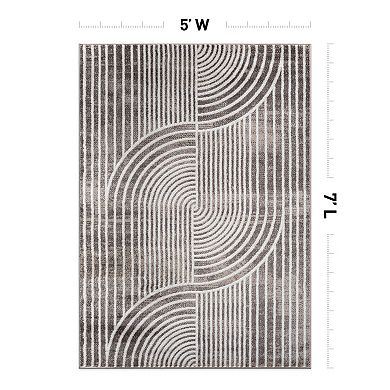 World Rug Gallery Contemporary Arch Knot Design Area Rug