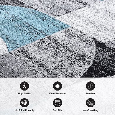 World Rug Gallery Modern Geometric Design Area Rug