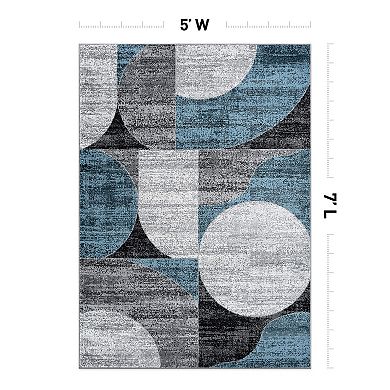 World Rug Gallery Modern Geometric Design Area Rug