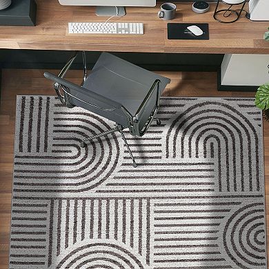 World Rug Gallery Bohemian Stripe Arch Design Area Rug