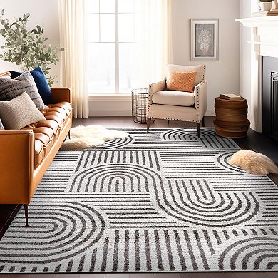 World Rug Gallery Bohemian Stripe Arch Design Area Rug
