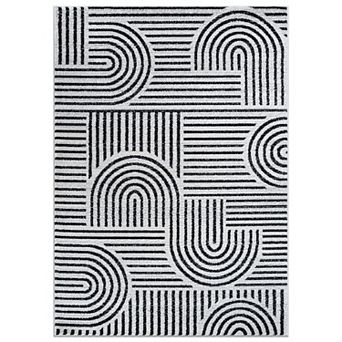 World Rug Gallery Bohemian Stripe Arch Design Area Rug