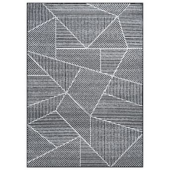 World Rug Gallery Contemporary Geometric Stripe Area Rug