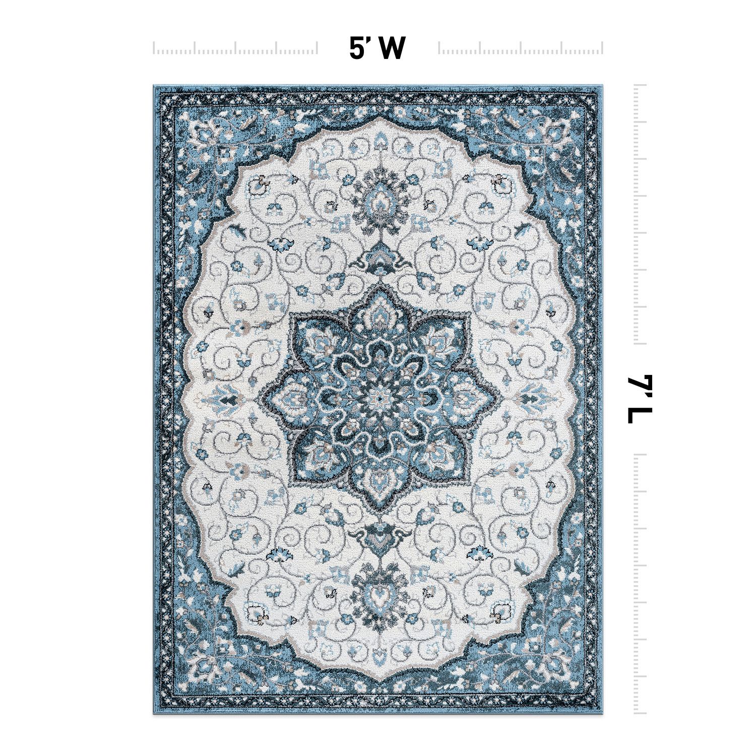World Rug Gallery Traditional Medallion Area Rug