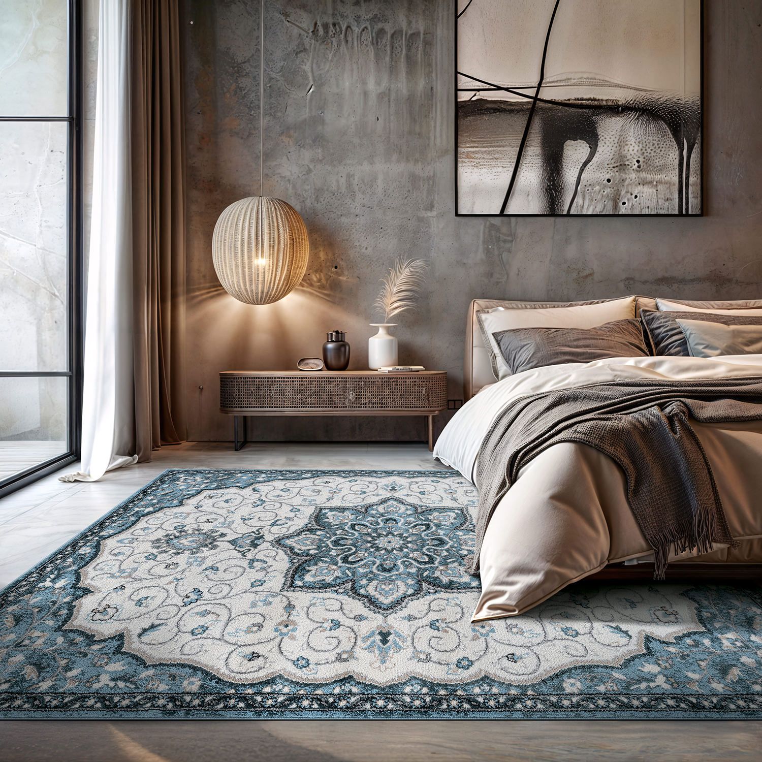 World Rug Gallery Traditional Medallion Area Rug