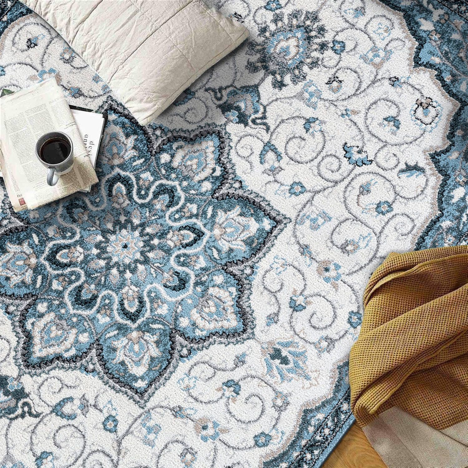World Rug Gallery Traditional Medallion Area Rug