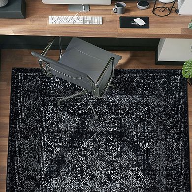 World Rug Gallery Sky Vintage Distressed Area Rug