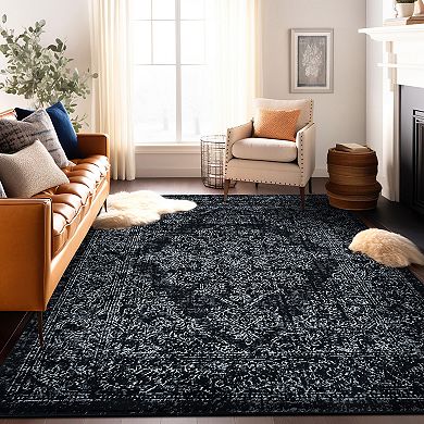 World Rug Gallery Sky Vintage Distressed Area Rug