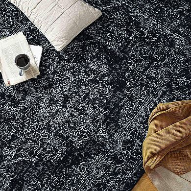 World Rug Gallery Sky Vintage Distressed Area Rug