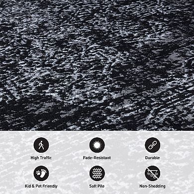 World Rug Gallery Sky Vintage Distressed Area Rug