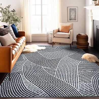 World Rug Gallery Sky Bohemian Stripe Area Rug