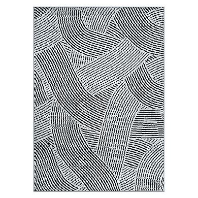 World Rug Gallery Sky Bohemian Stripe Area Rug