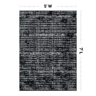 World Rug Gallery Sky Bohemian Minimalist Area Rug