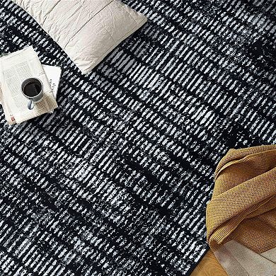 World Rug Gallery Sky Bohemian Minimalist Area Rug