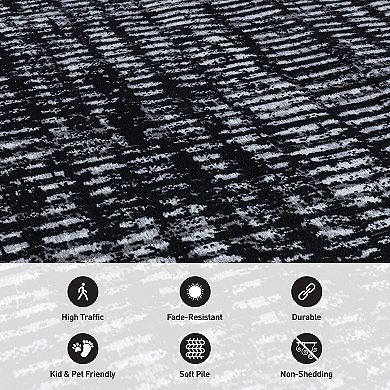 World Rug Gallery Sky Bohemian Minimalist Area Rug