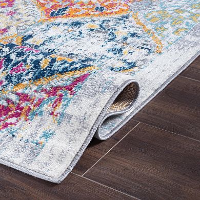 World Rug Gallery Sky Trellis Bordered Area Rug
