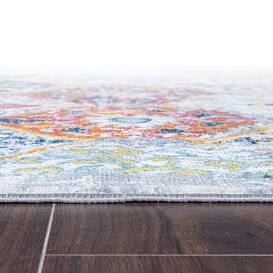World Rug Gallery Sky Trellis Bordered Area Rug