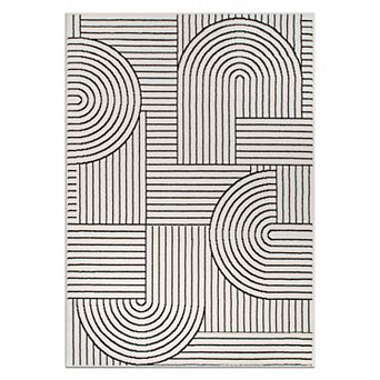 World Rug Gallery Milan Contemporary Stripe Arch Design Area Rug