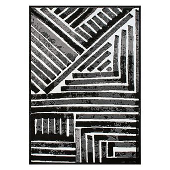 World Rug Gallery Milan Contemporary Stripe Design Area Rug