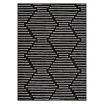 World Rug Gallery Milan Boho Stripe Design Area Rug